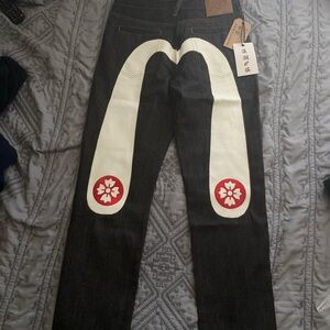 RARE Y2K CHERRY BLOSSOM EVISU JEANS SIZE 32x34